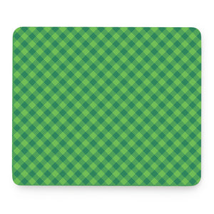 Green St. Patrick's Day Plaid Print Mouse Pad