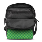Green St. Patrick's Day Plaid Print Rectangular Crossbody Bag