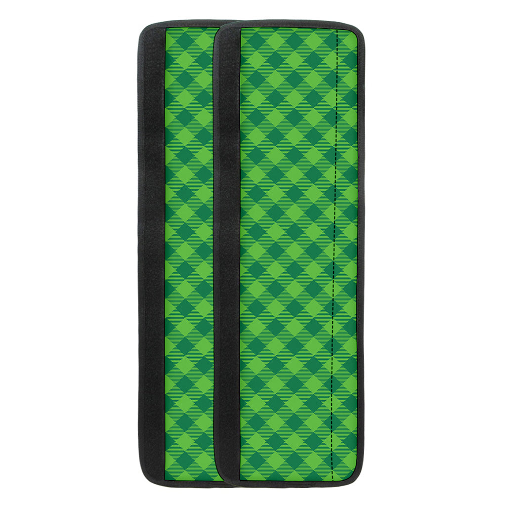 Green St. Patrick's Day Plaid Print Refrigerator Handle Covers