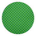 Green St. Patrick's Day Plaid Print Round Blanket