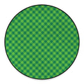 Green St. Patrick's Day Plaid Print Round Floor Mat