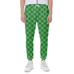 Green St. Patrick's Day Plaid Print Scuba Joggers