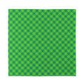 Green St. Patrick's Day Plaid Print Silk Bandana