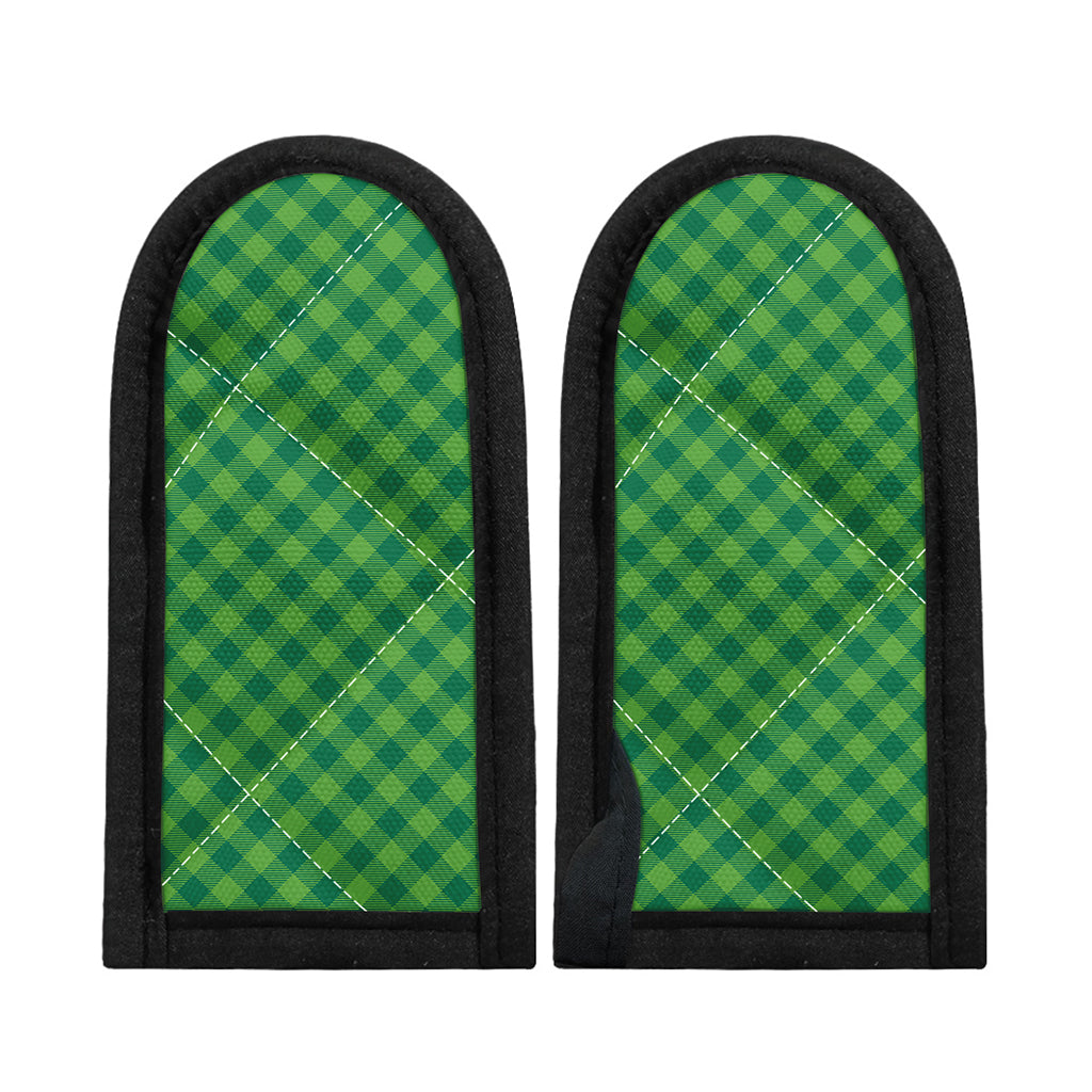 Green St. Patrick's Day Plaid Print Skillet Handle Cover