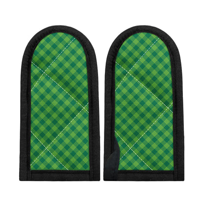 Green St. Patrick's Day Plaid Print Skillet Handle Cover
