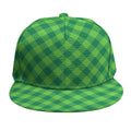 Green St. Patrick's Day Plaid Print Snapback Cap