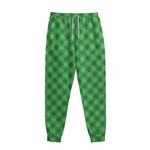 Green St. Patrick's Day Plaid Print Sweatpants