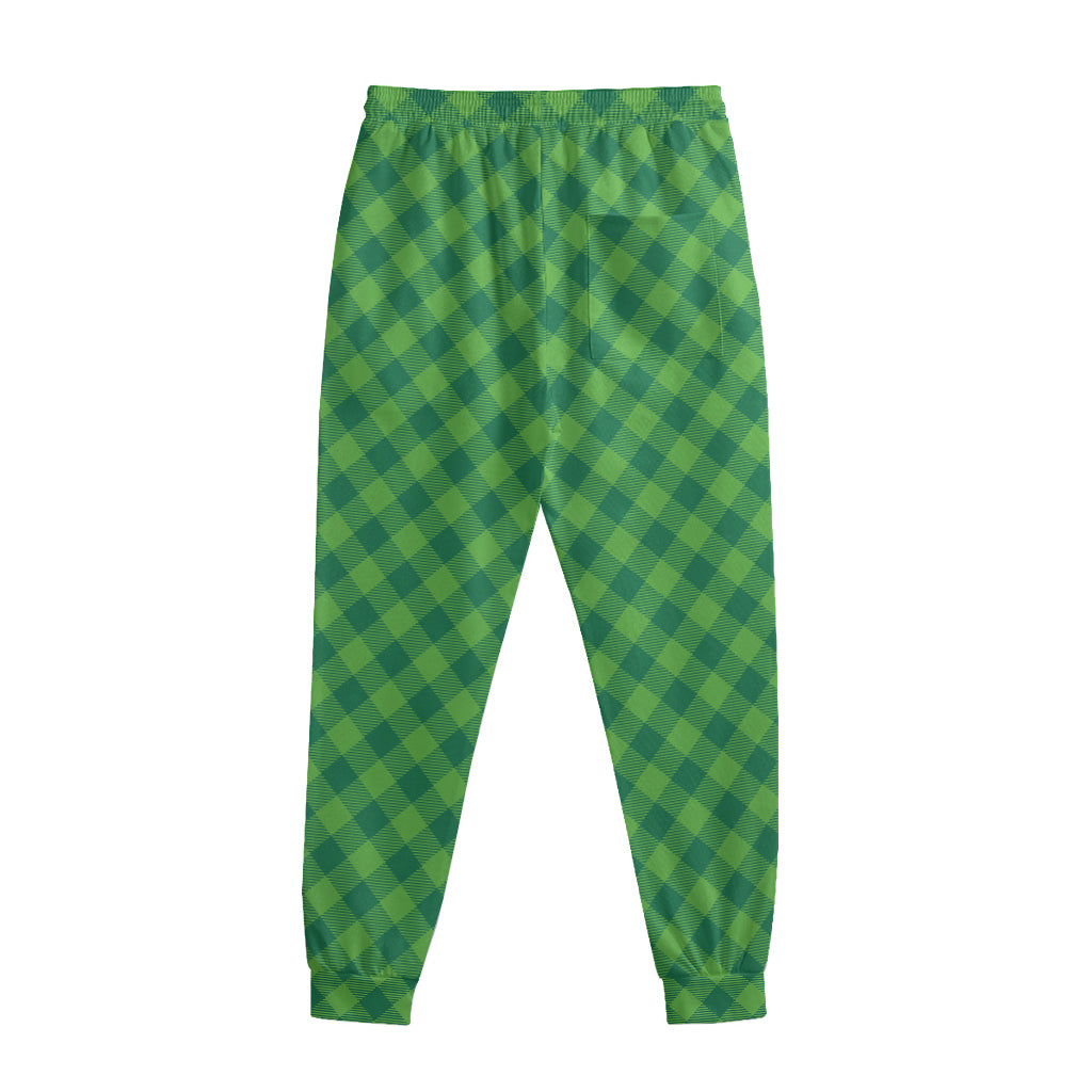 Green St. Patrick's Day Plaid Print Sweatpants