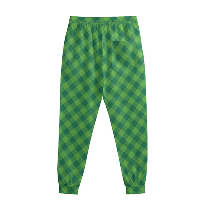 Green St. Patrick's Day Plaid Print Sweatpants