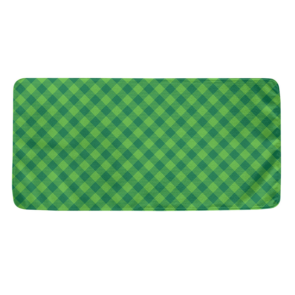 Green St. Patrick's Day Plaid Print Towel