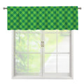 Green St. Patrick's Day Plaid Print Window Valance
