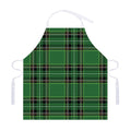 Green Stewart Tartan Pattern Print Adjustable Apron