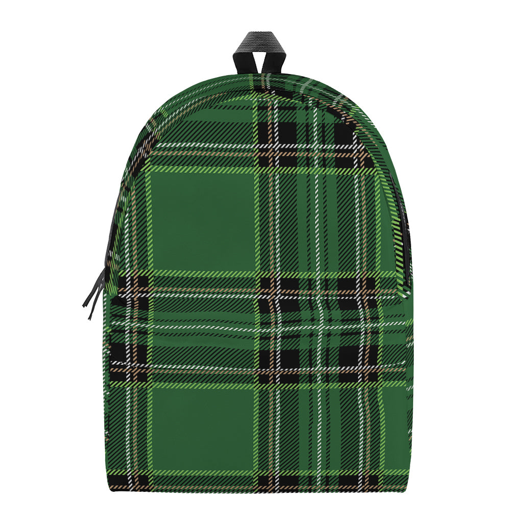 Green Stewart Tartan Pattern Print Backpack