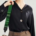 Green Stewart Tartan Pattern Print Bag Strap