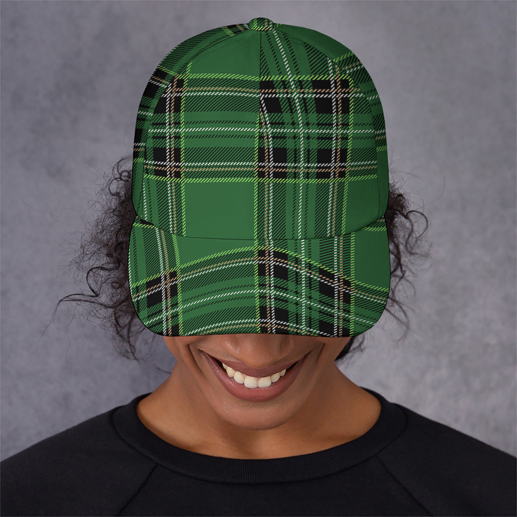 Green Stewart Tartan Pattern Print Baseball Cap