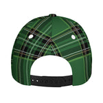 Green Stewart Tartan Pattern Print Baseball Cap