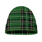 Green Stewart Tartan Pattern Print Beanie