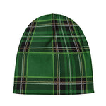 Green Stewart Tartan Pattern Print Beanie