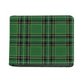 Green Stewart Tartan Pattern Print Bifold Wallet