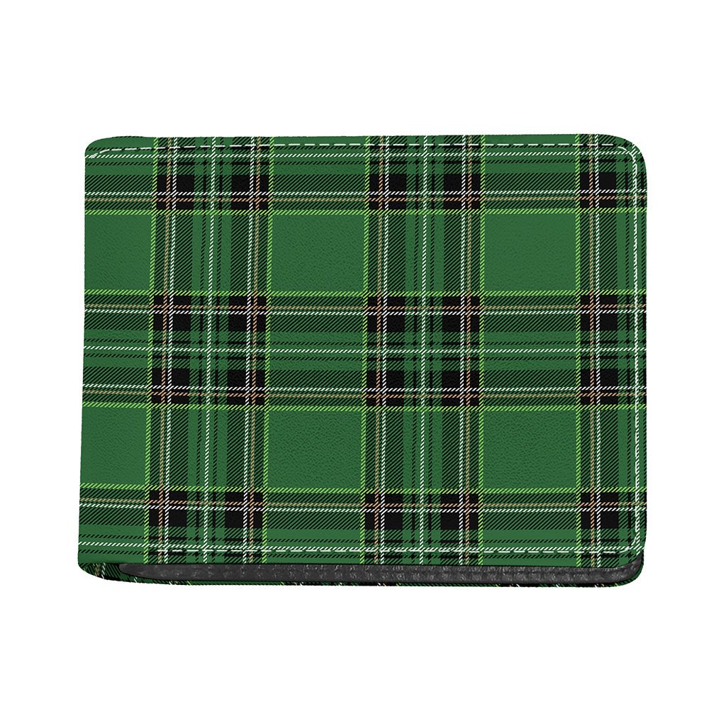 Green Stewart Tartan Pattern Print Bifold Wallet