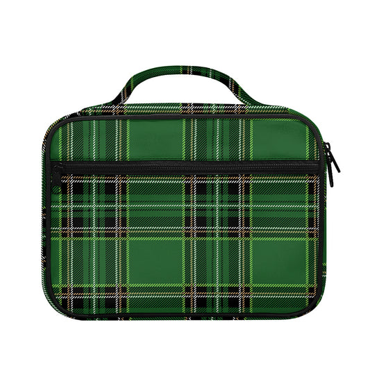 Green Stewart Tartan Pattern Print Briefcase Bible Bag