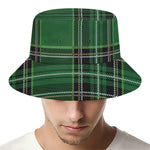 Green Stewart Tartan Pattern Print Bucket Hat
