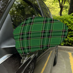Green Stewart Tartan Pattern Print Car Side Mirror Covers