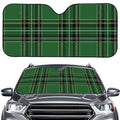 Green Stewart Tartan Pattern Print Car Windshield Sun Shade