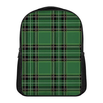Green Stewart Tartan Pattern Print Casual Backpack
