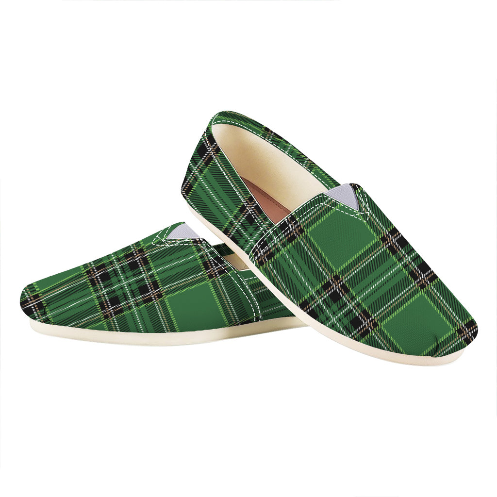 Green Stewart Tartan Pattern Print Casual Shoes