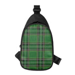 Green Stewart Tartan Pattern Print Chest Bag