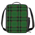 Green Stewart Tartan Pattern Print Crossbody Lunch Bag