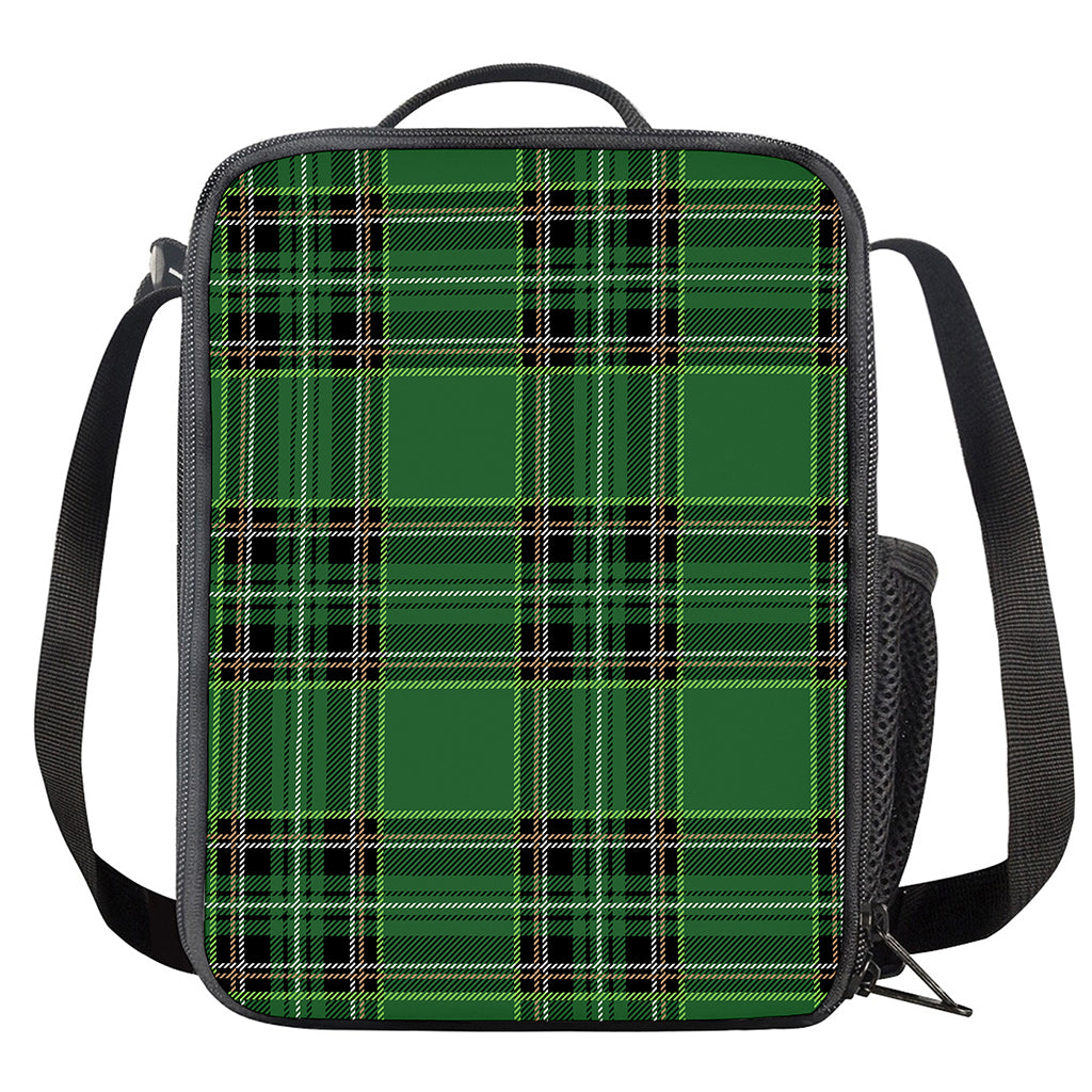 Green Stewart Tartan Pattern Print Crossbody Lunch Bag