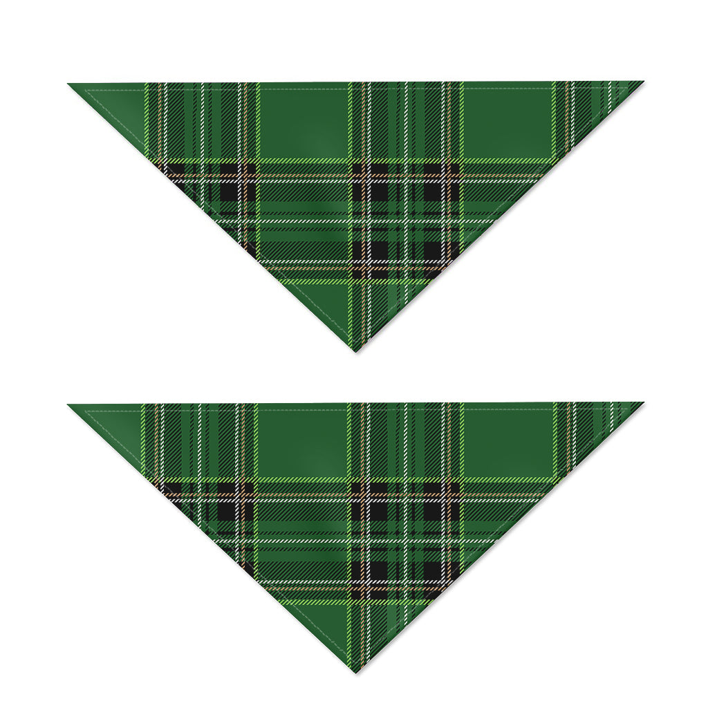 Green Stewart Tartan Pattern Print Dog Bandana