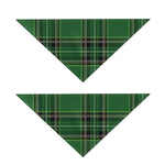 Green Stewart Tartan Pattern Print Dog Bandana