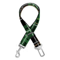 Green Stewart Tartan Pattern Print Dog Seat Belt