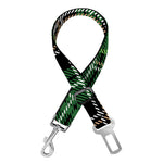 Green Stewart Tartan Pattern Print Dog Seat Belt