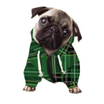 Green Stewart Tartan Pattern Print Dog Zip Up Hoodie