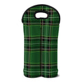 Green Stewart Tartan Pattern Print Double Neoprene Wine Tote