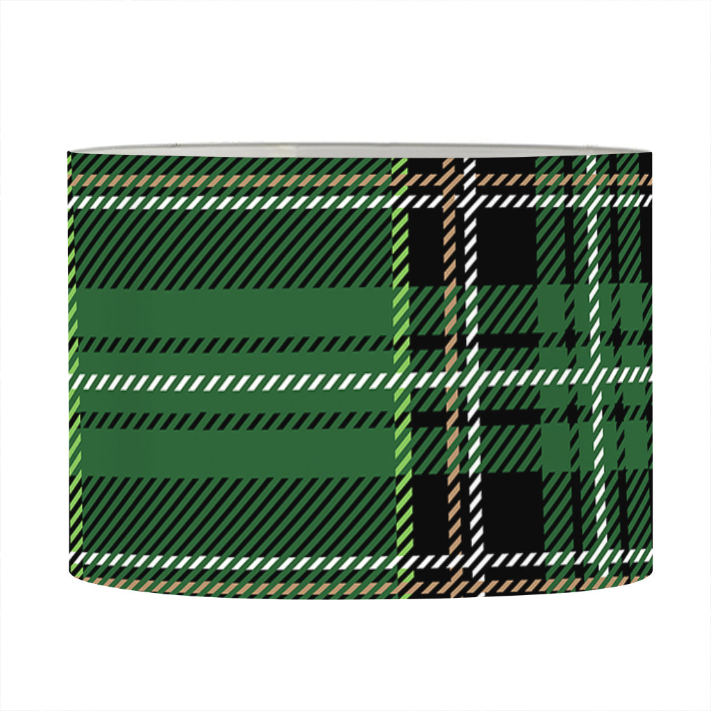 Green Stewart Tartan Pattern Print Drum Lamp Shade