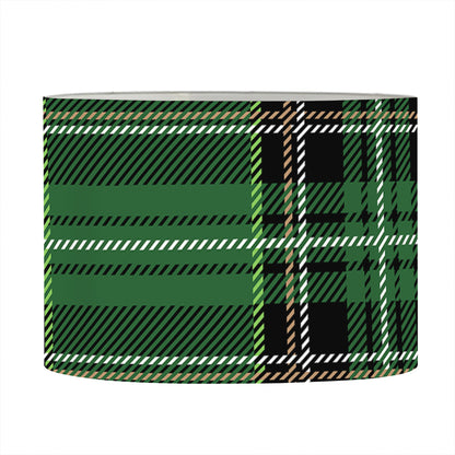 Green Stewart Tartan Pattern Print Drum Lamp Shade