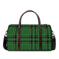Green Stewart Tartan Pattern Print Duffel Bag