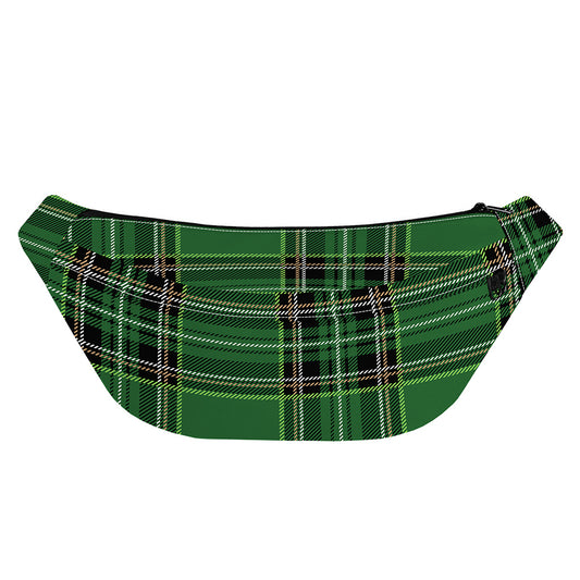 Green Stewart Tartan Pattern Print Fanny Pack