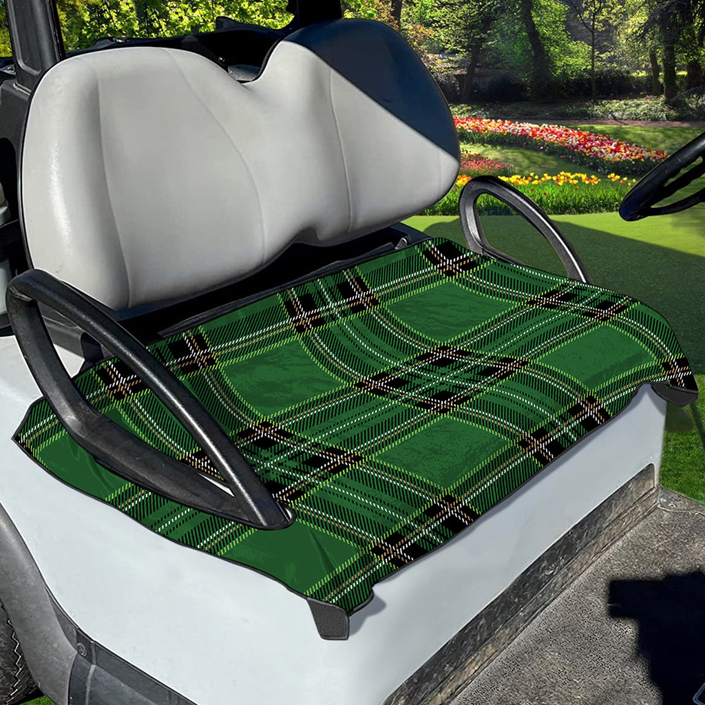 Green Stewart Tartan Pattern Print Golf Cart Seat Cover