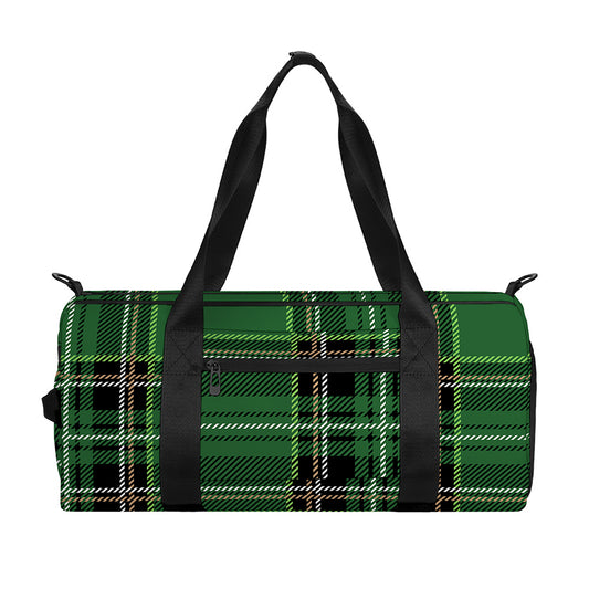 Green Stewart Tartan Pattern Print Gym Bag