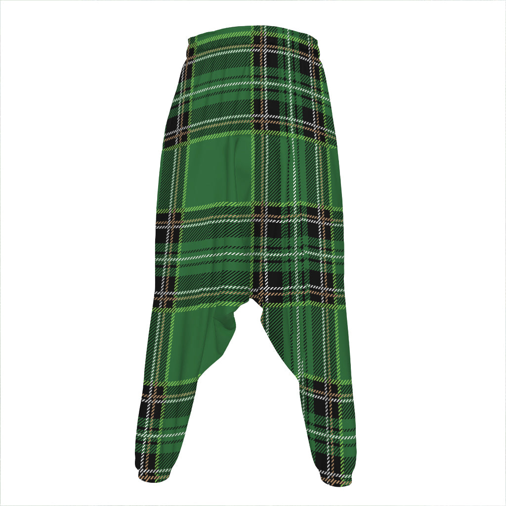 Green Stewart Tartan Pattern Print Hammer Pants
