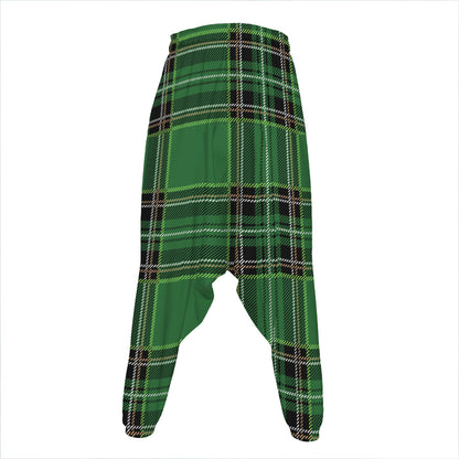 Green Stewart Tartan Pattern Print Hammer Pants