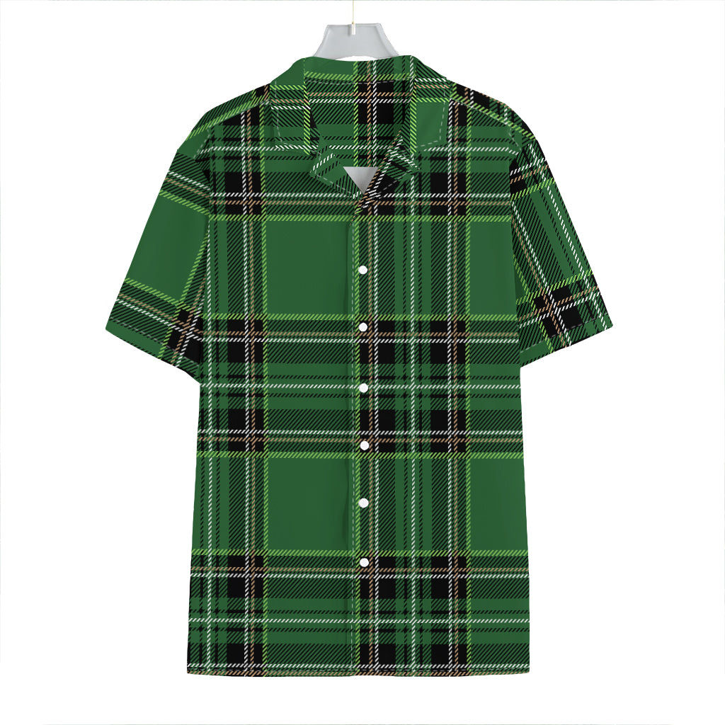 Green Stewart Tartan Pattern Print Hawaiian Shirt