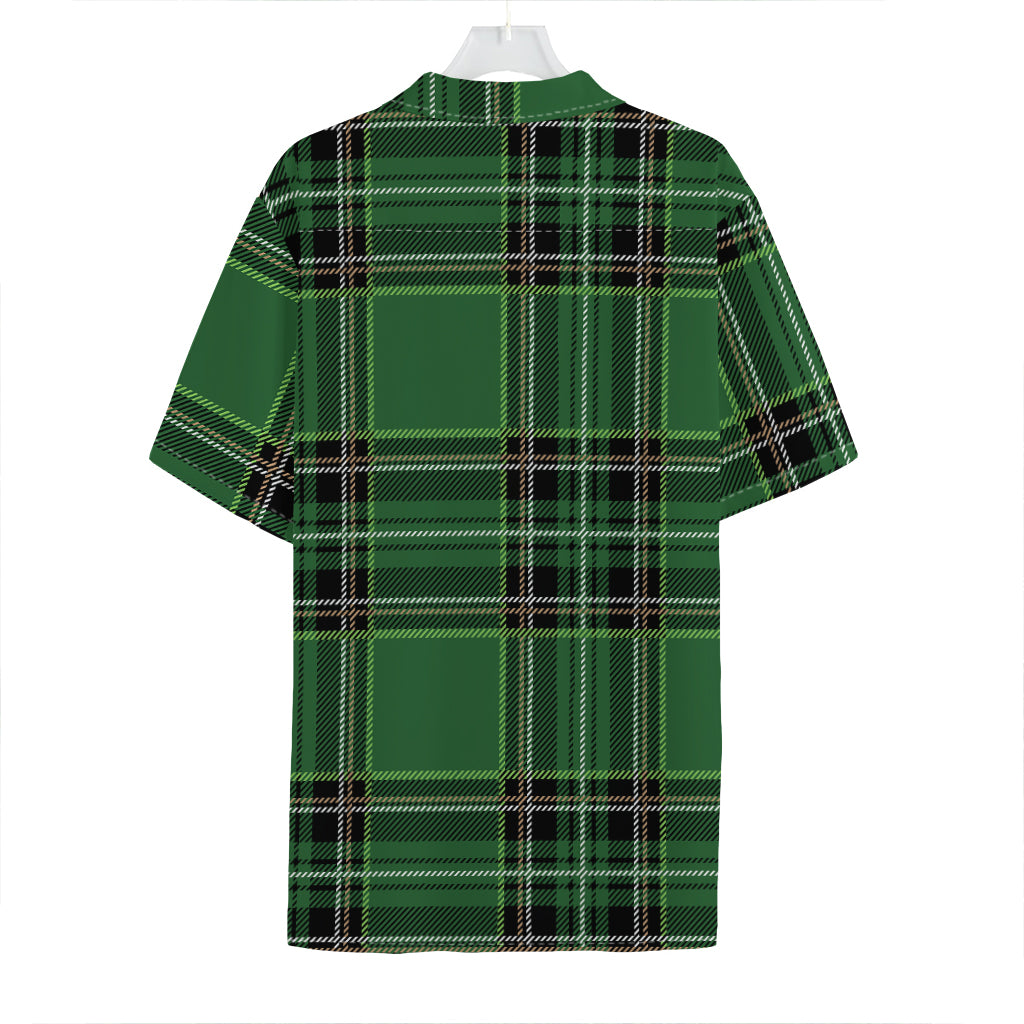 Green Stewart Tartan Pattern Print Hawaiian Shirt