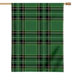 Green Stewart Tartan Pattern Print House Flag